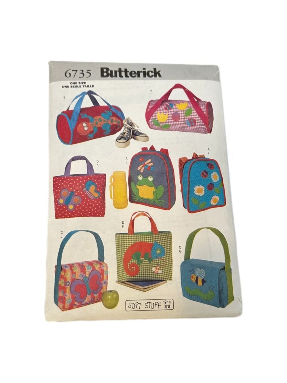 Butterick‎  6735 Back Packs Duffle Bags Sewing Pattern Uncut